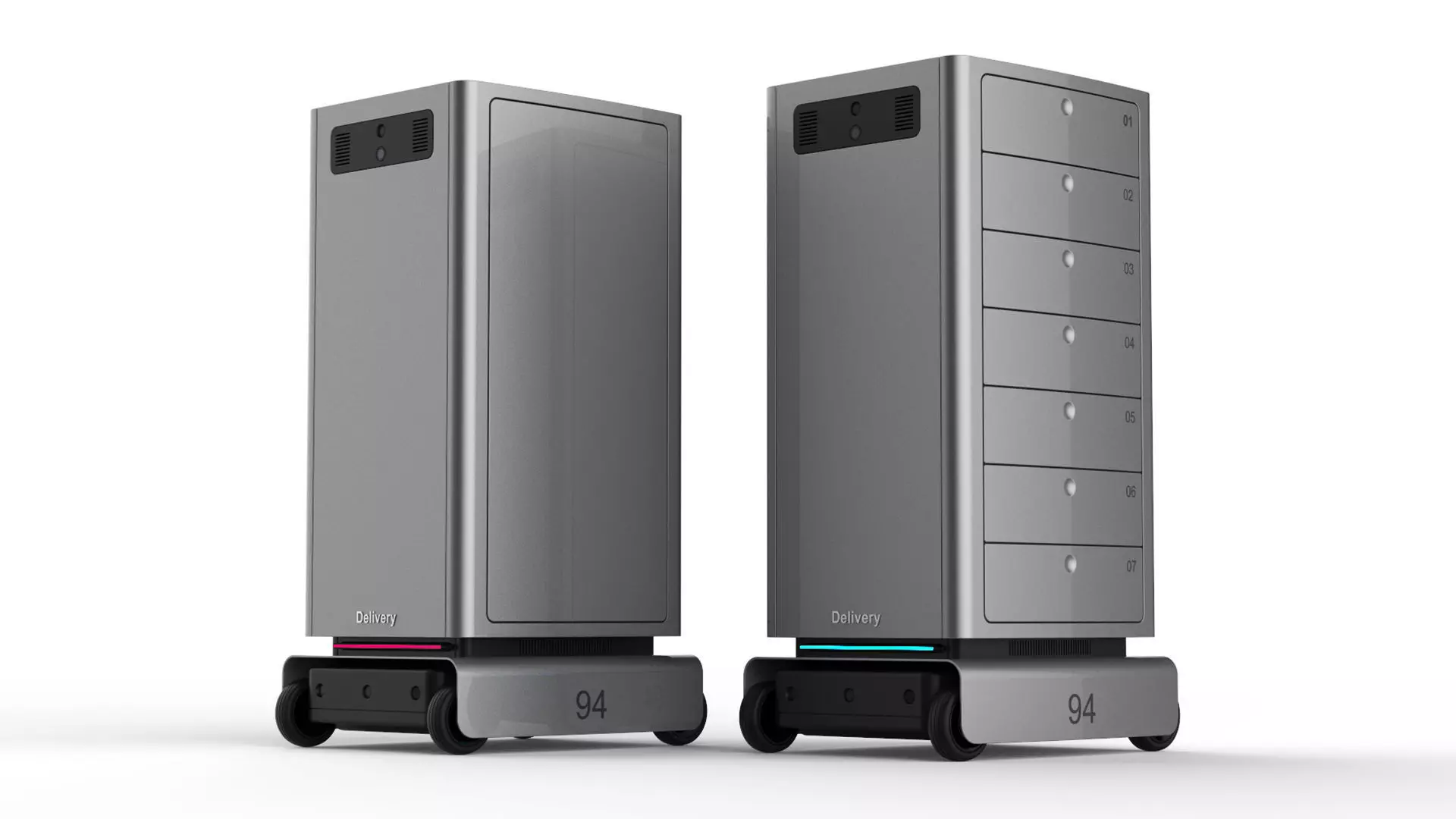 Generic Delivery Robot 01 7 Drawers 3D model_0