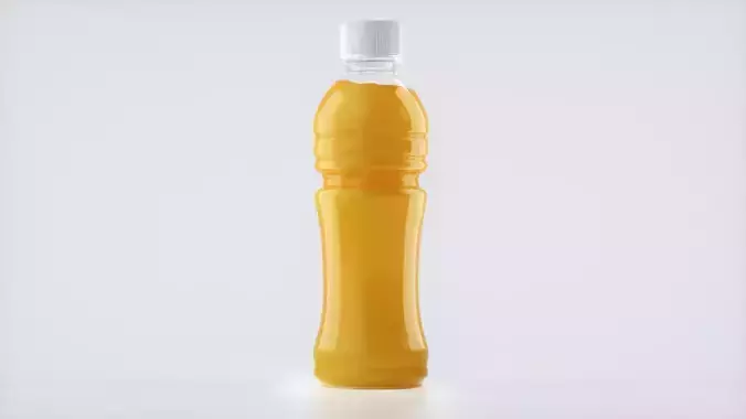 Bottle Juice Splash Animated 3D model