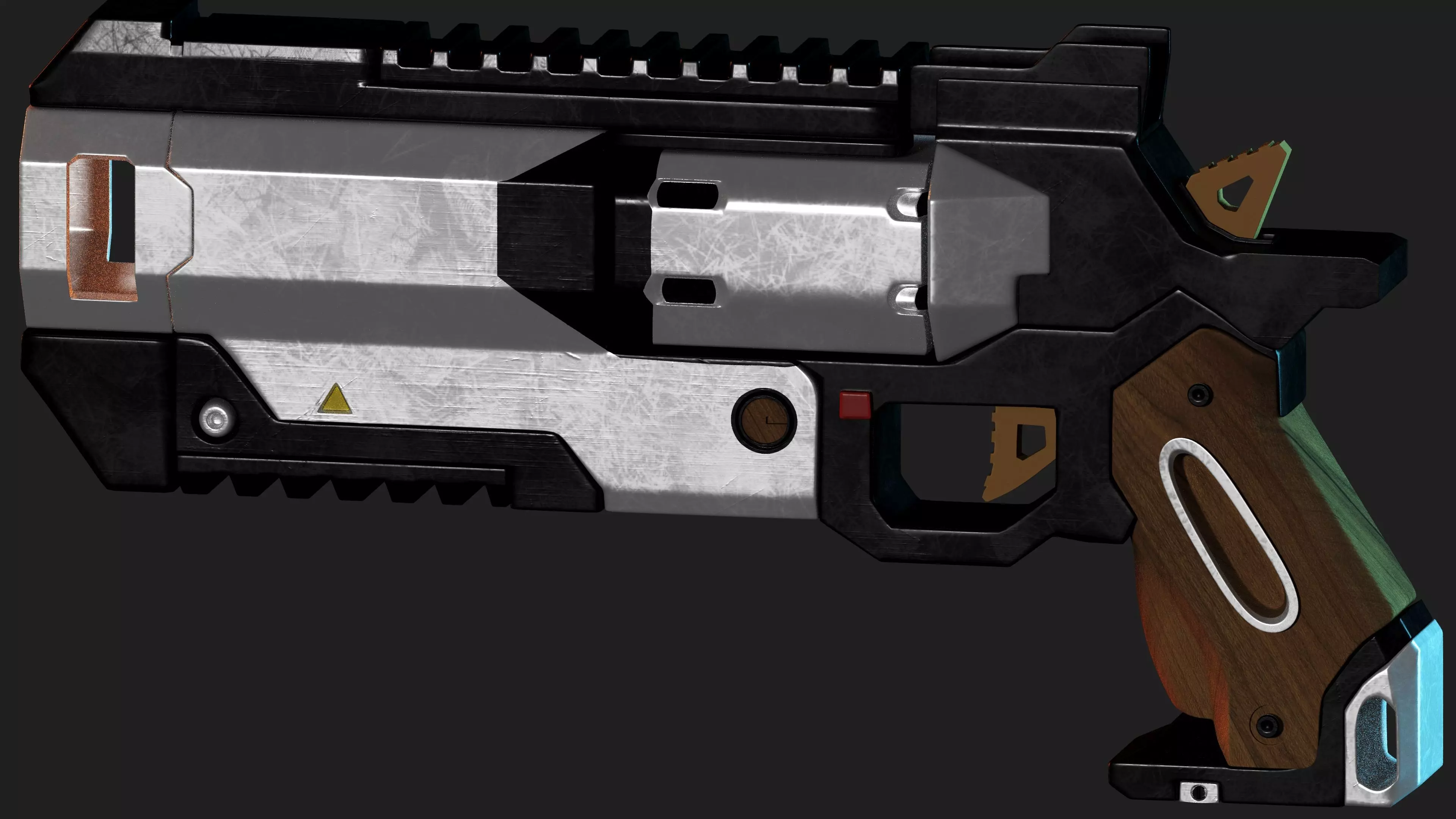 Wingman highpoly gun 3D model_0