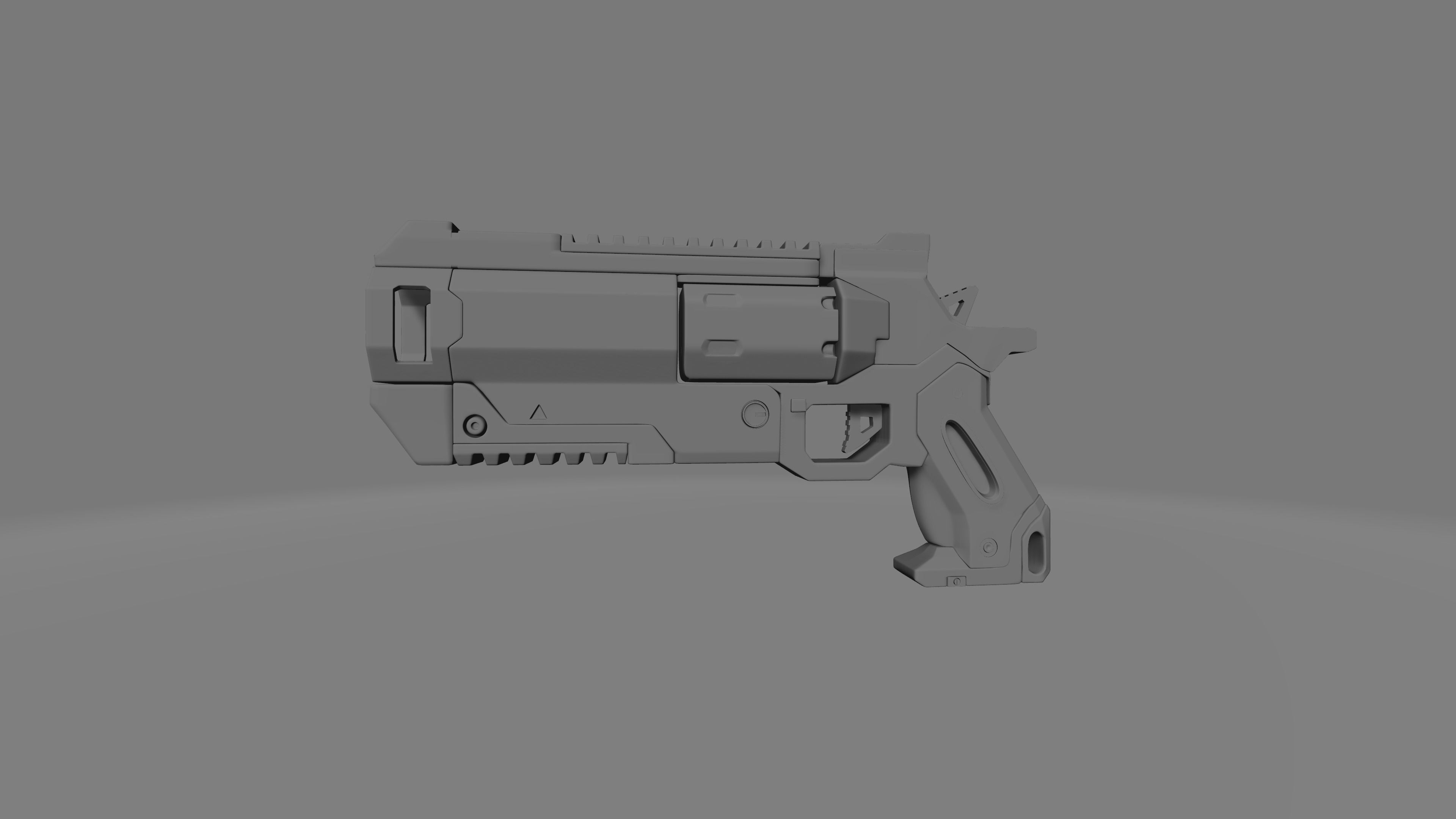 Wingman highpoly gun 3D model_4
