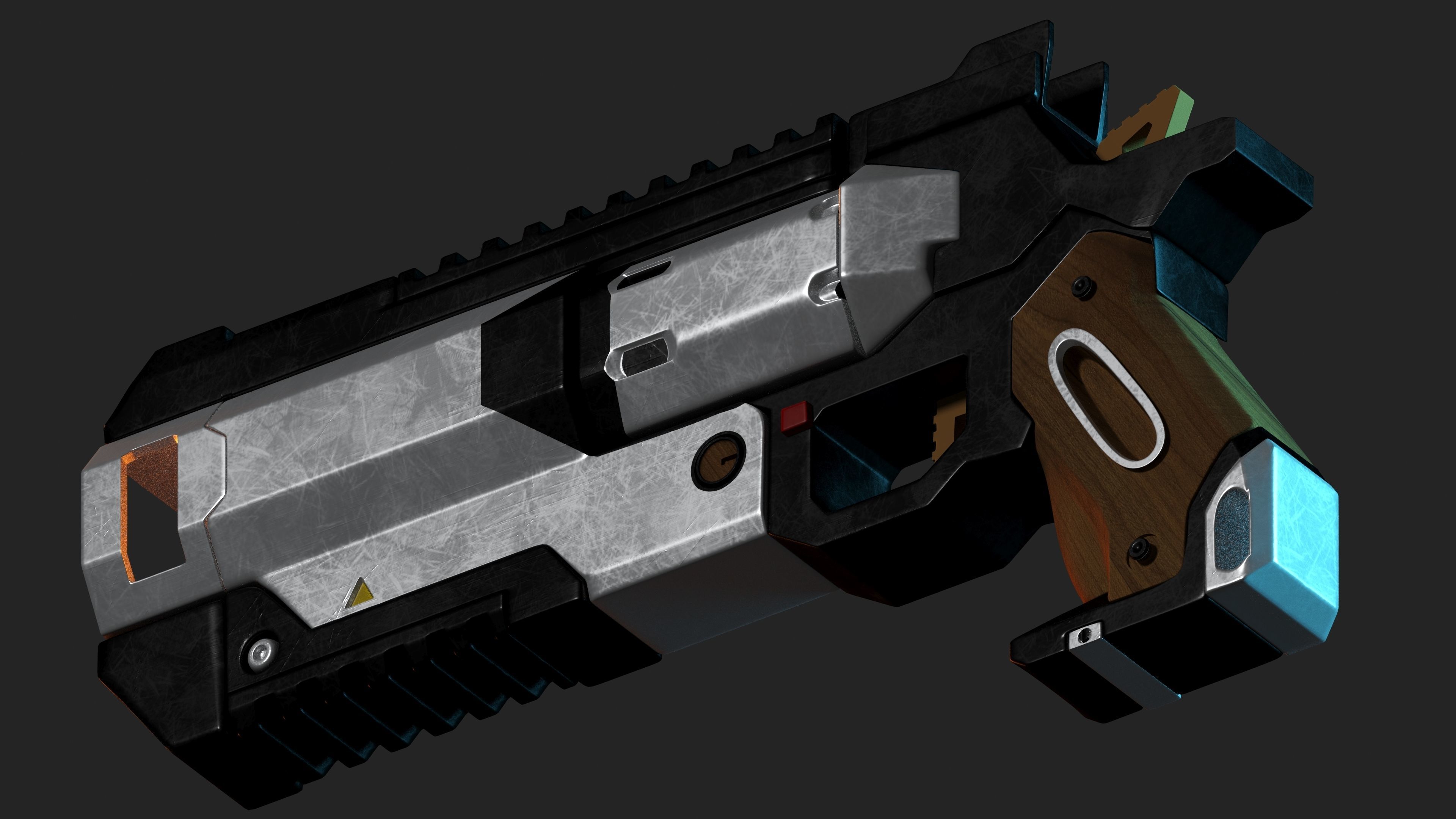 Wingman highpoly gun 3D model_1