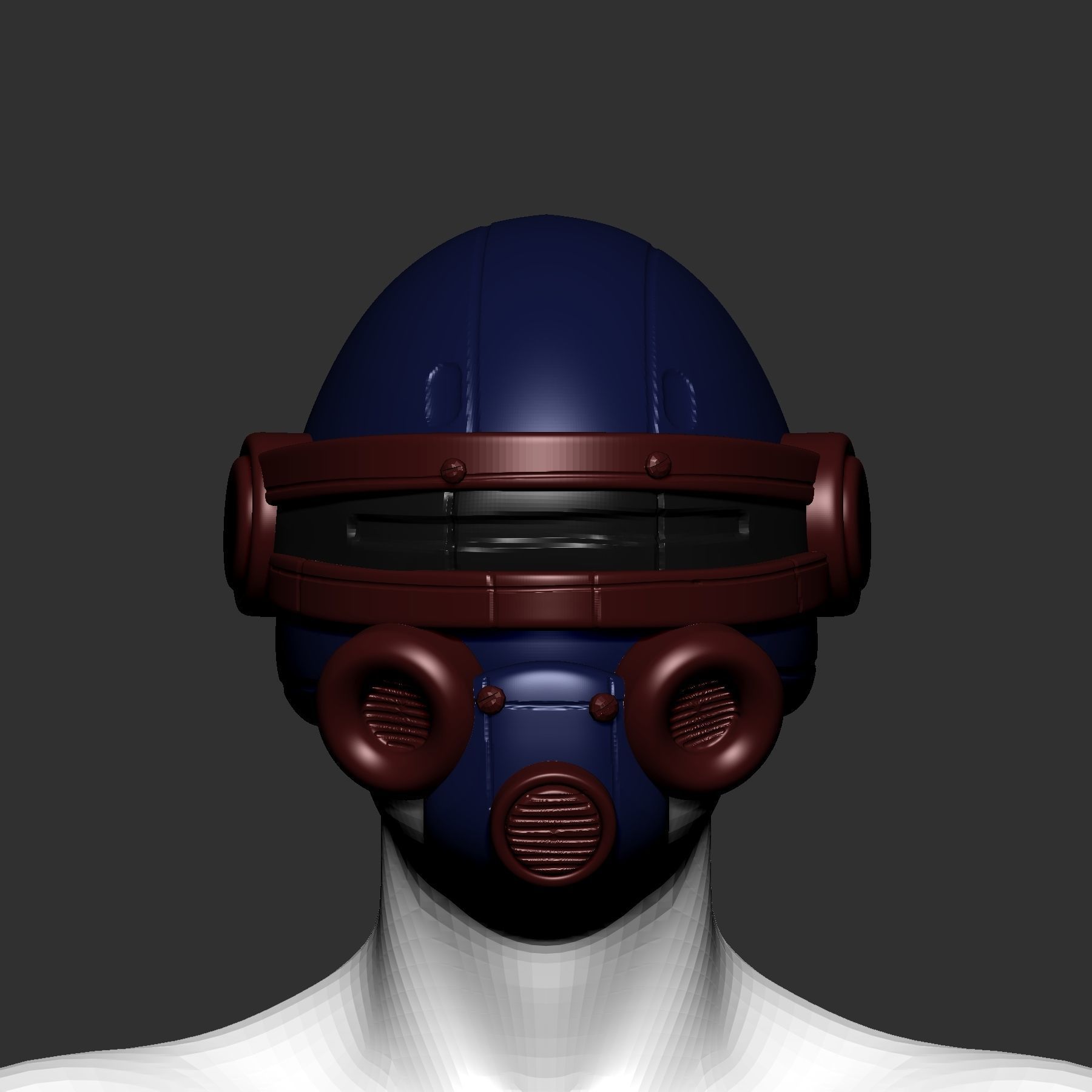 helmet high poly sculpt 3d printable ver 7 3D model 3D model_1