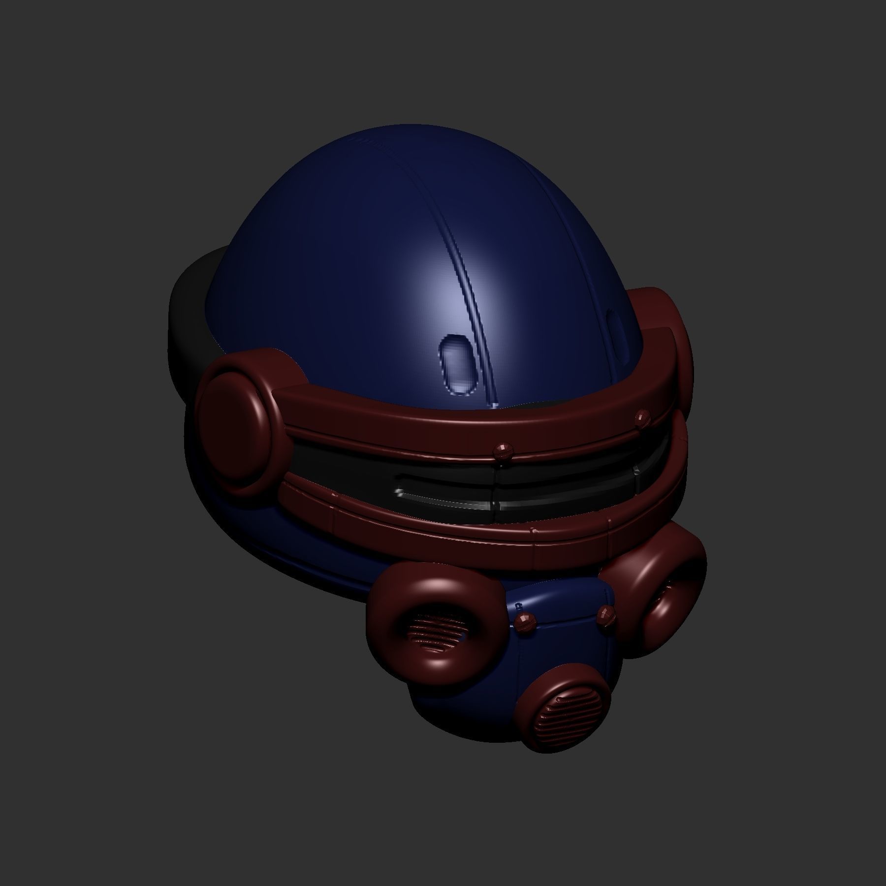helmet high poly sculpt 3d printable ver 7 3D model 3D model_4