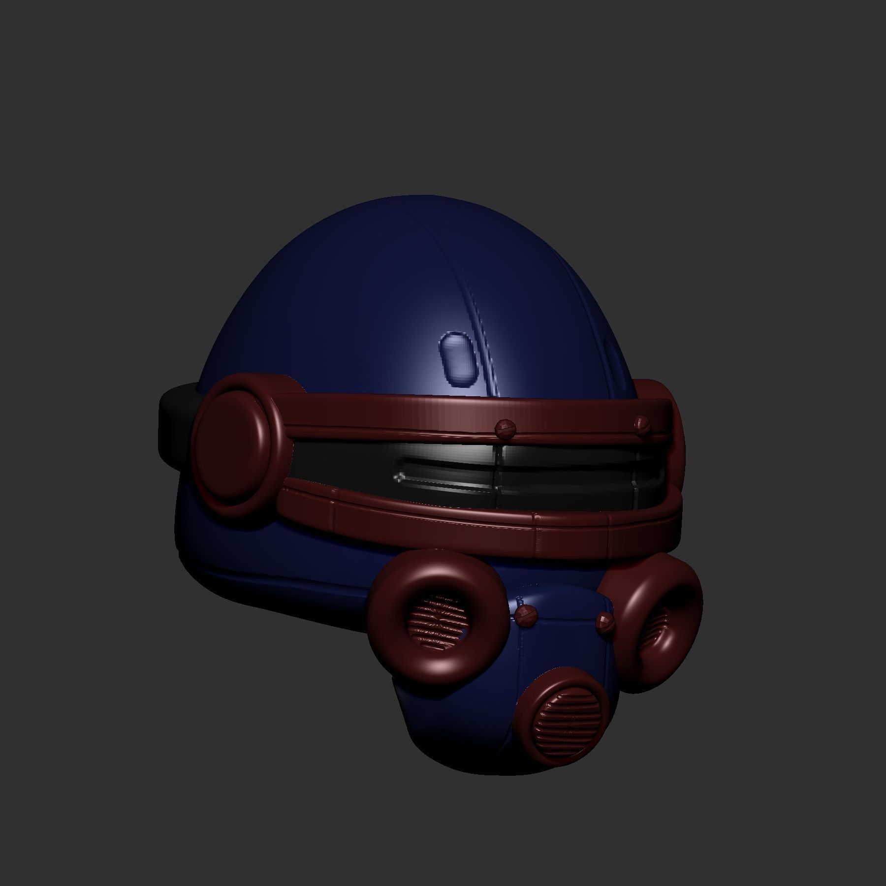 helmet high poly sculpt 3d printable ver 7 3D model 3D model_3