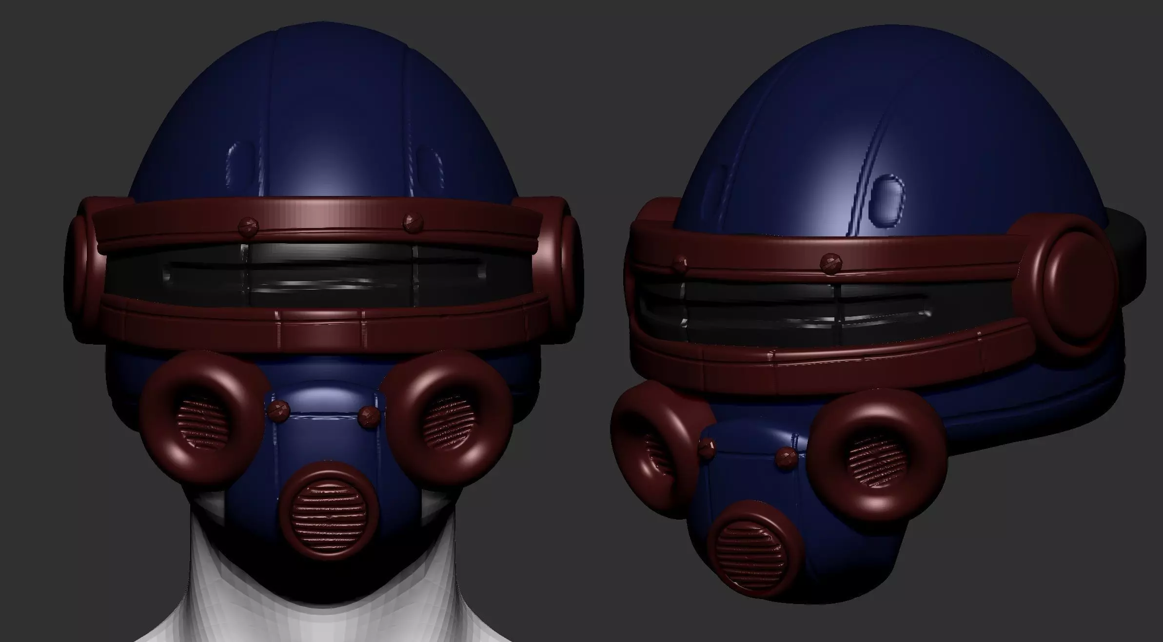 helmet high poly sculpt 3d printable ver 7 3D model 3D model_0