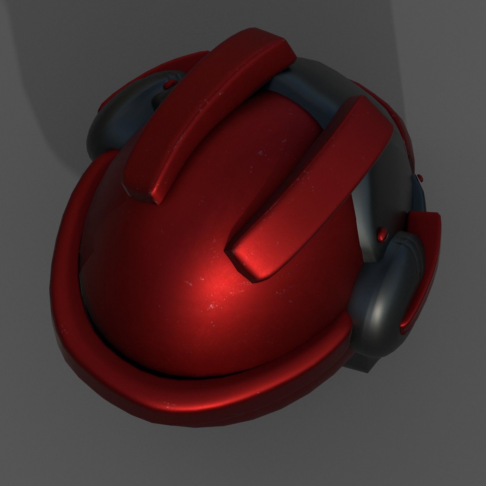 Helmet scifi military combat 3d model low poly Low-poly 3D model_4