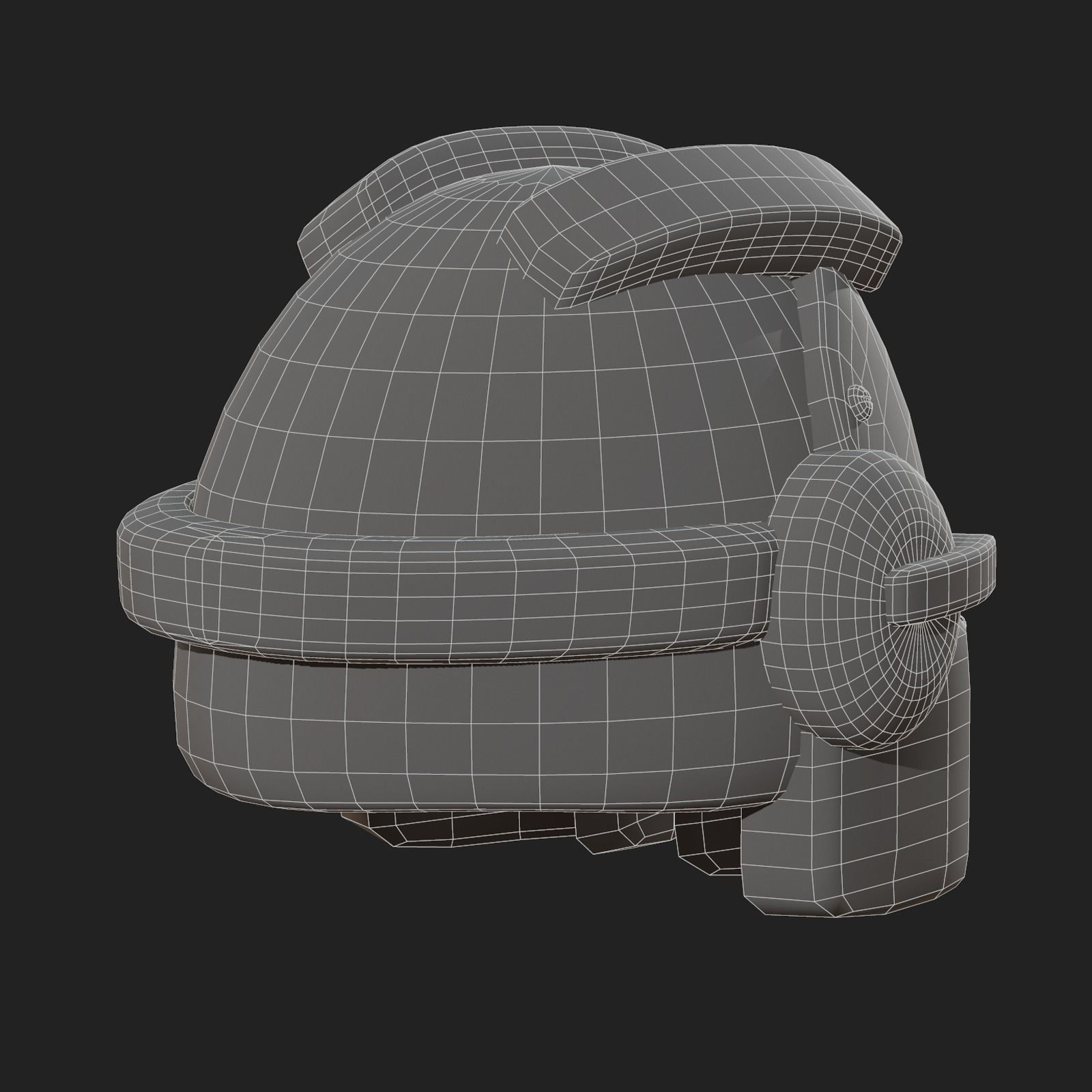 Helmet scifi military combat 3d model low poly Low-poly 3D model_11
