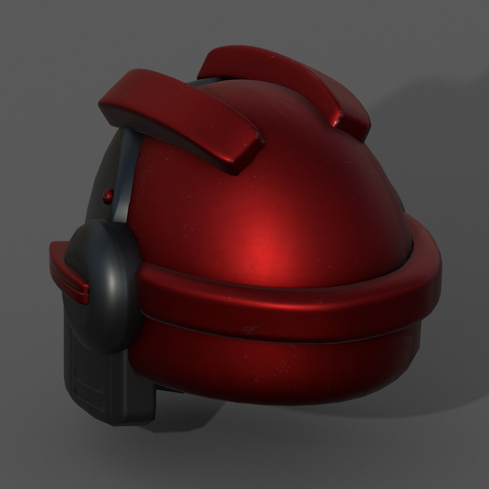 Helmet scifi military combat 3d model low poly Low-poly 3D model_3