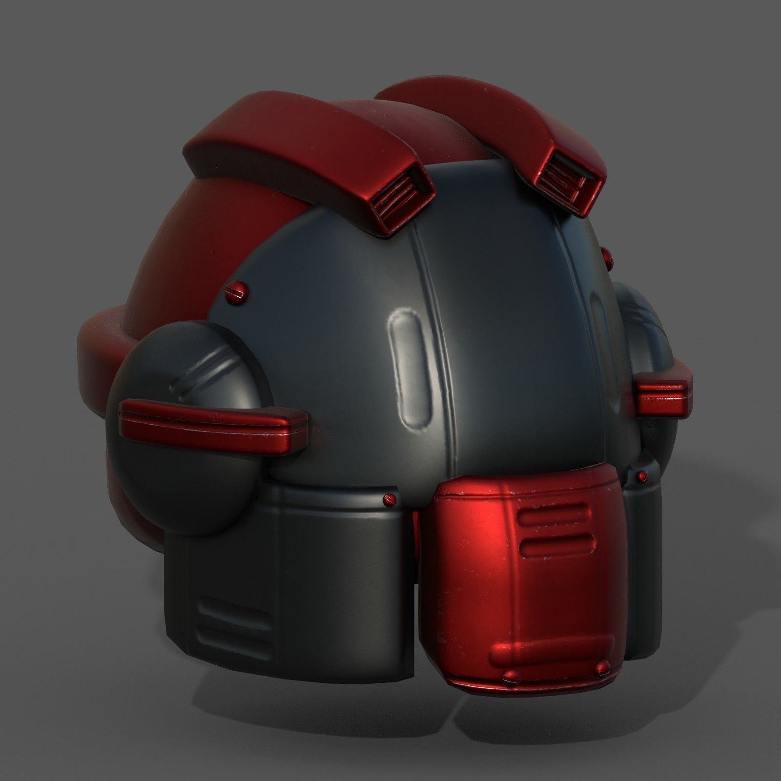 Helmet scifi military combat 3d model low poly Low-poly 3D model_8