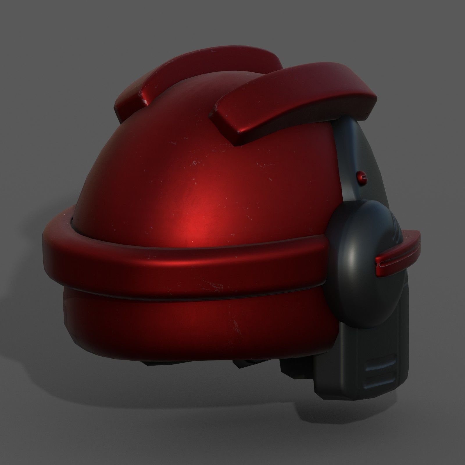 Helmet scifi military combat 3d model low poly Low-poly 3D model_5