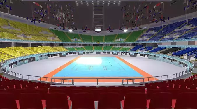 Indoor sports arena - interior and exterior