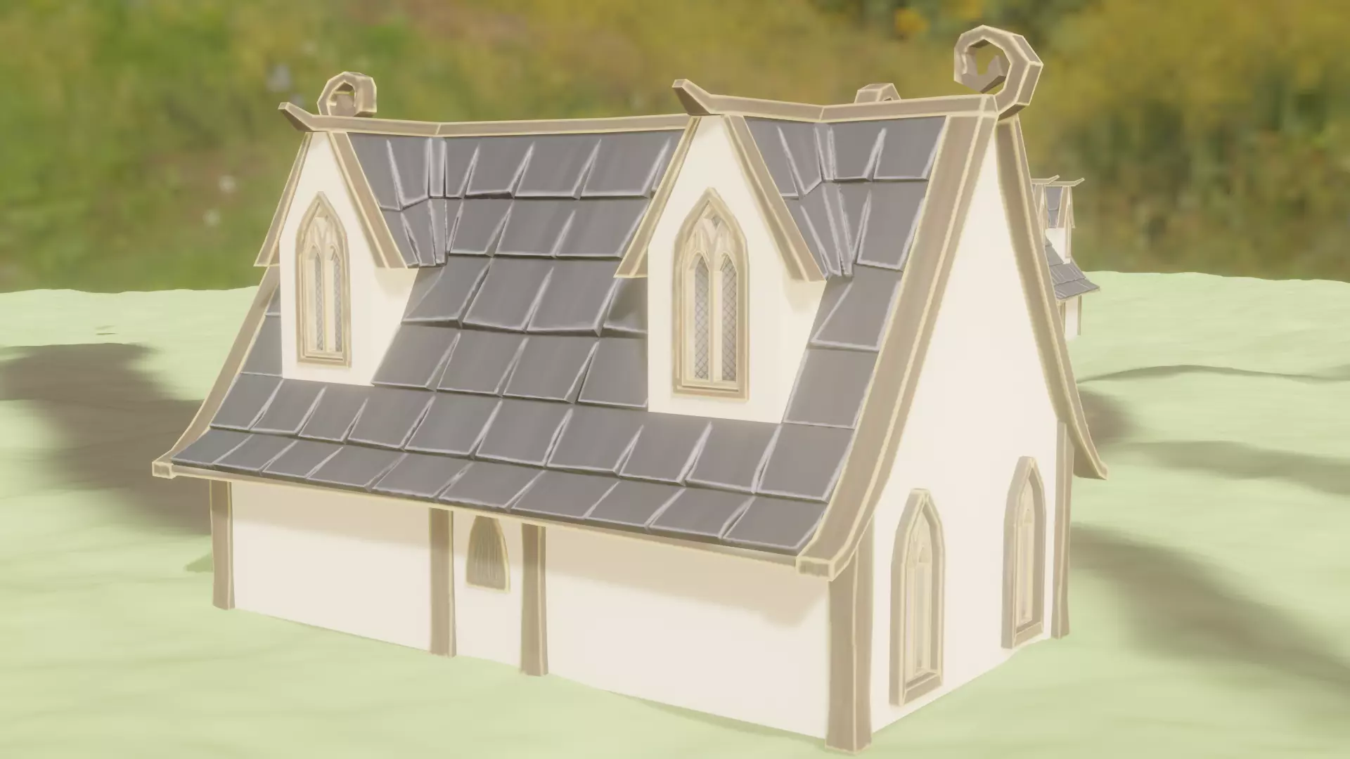 Low poly Elf House Low-poly 3D model_0