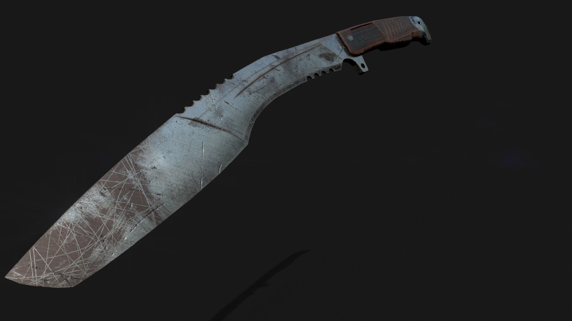  KNIFE MELEE WEAPON Low-poly 3D model_1
