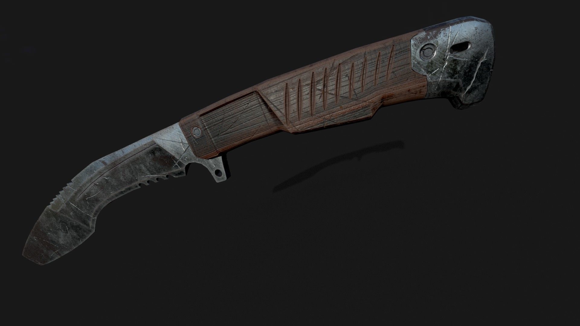  KNIFE MELEE WEAPON Low-poly 3D model_3