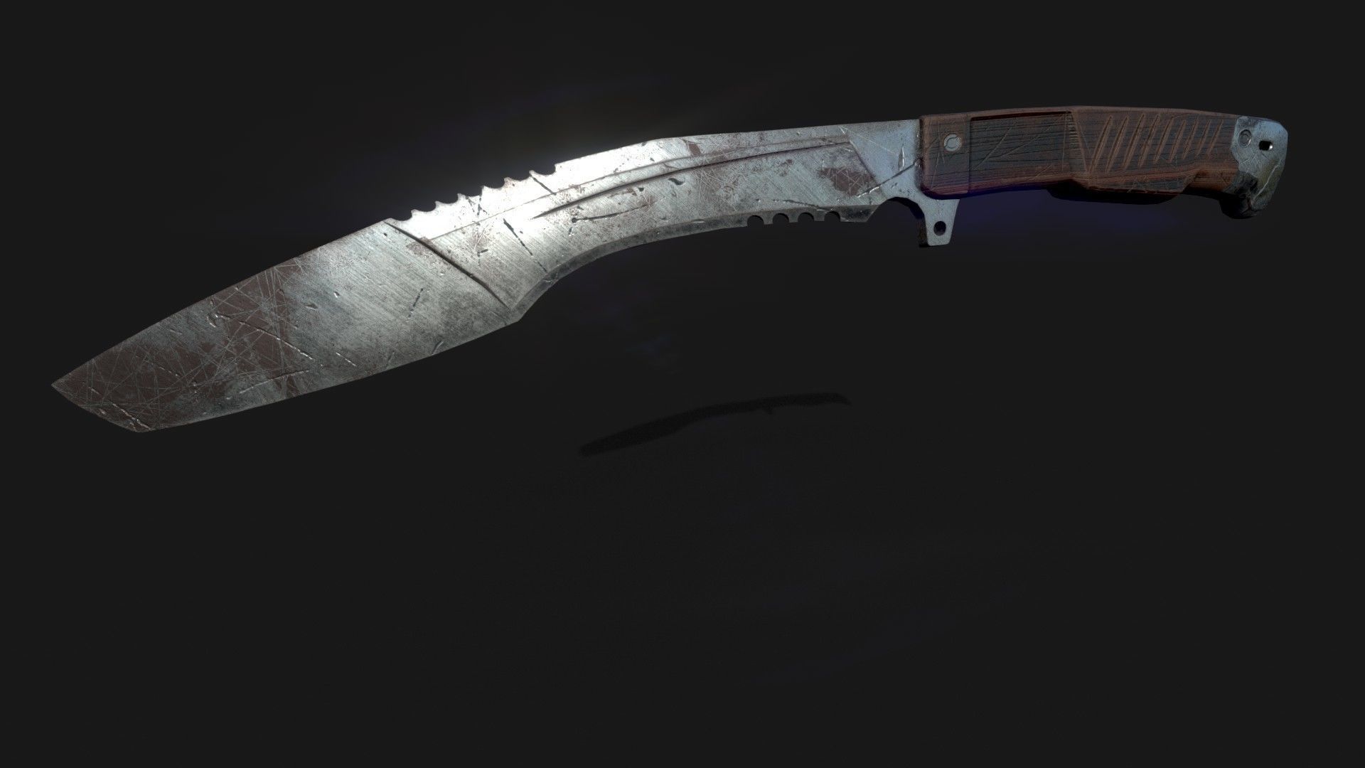  KNIFE MELEE WEAPON Low-poly 3D model_6