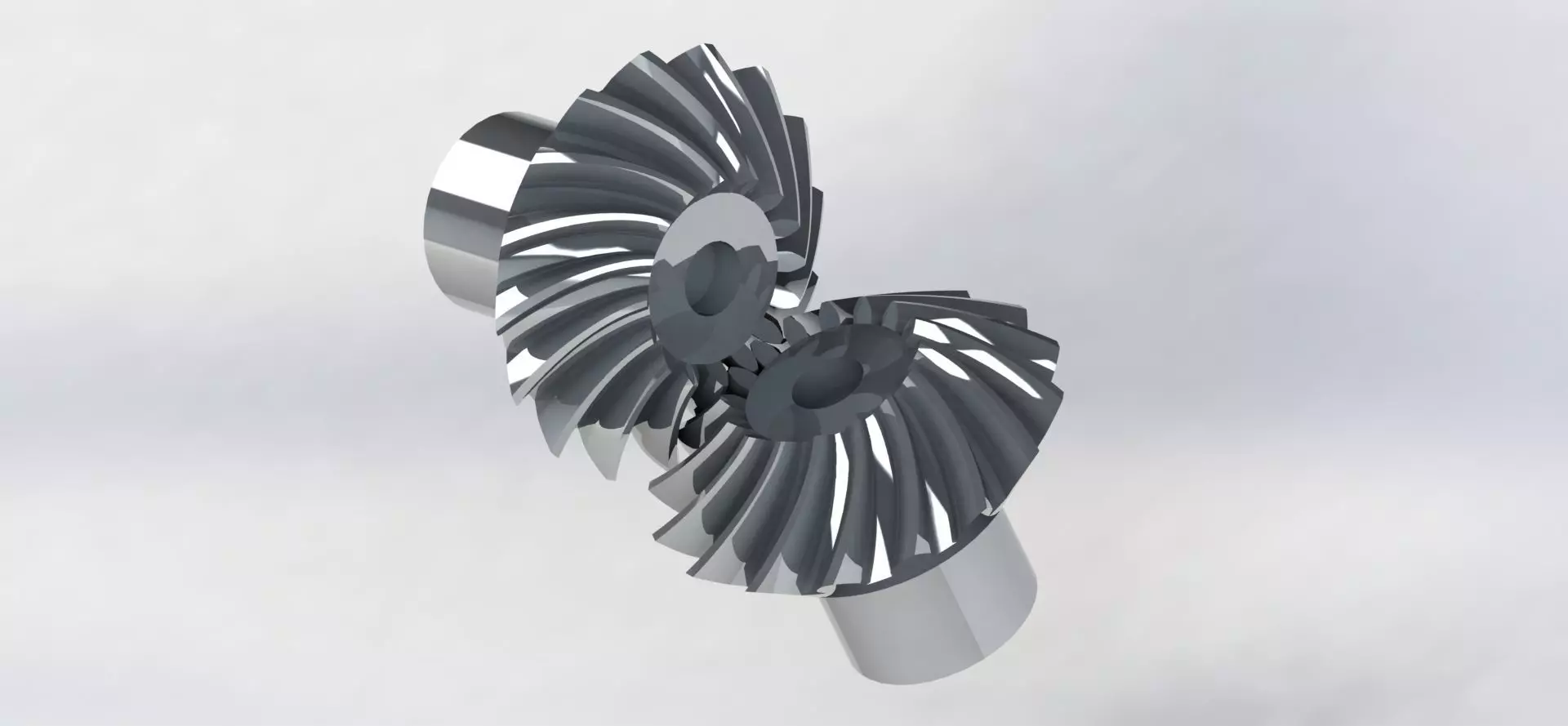 Spiral Bevel Gear - RATIO 1 - TEETH 16 16 3D print model