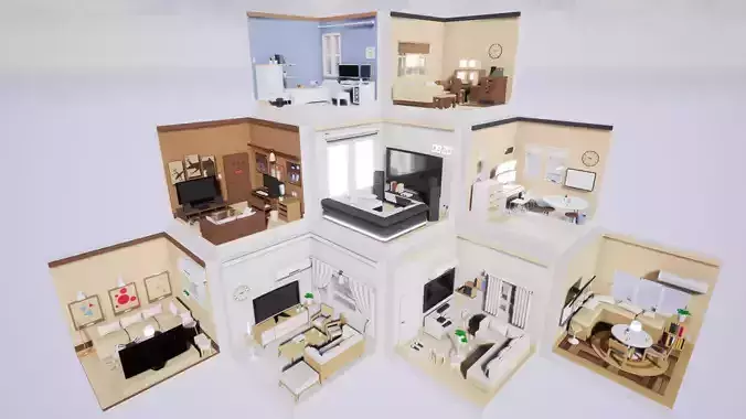 Isometric interior Room v01