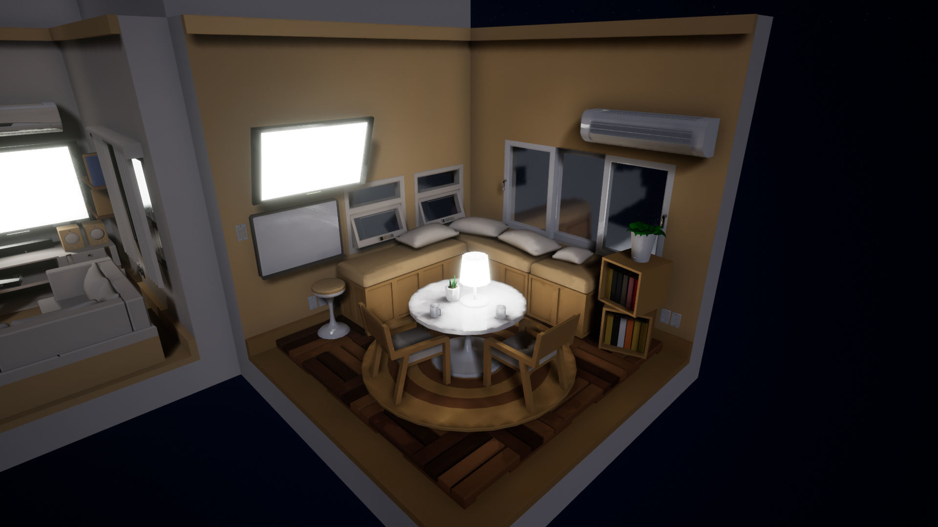 Isometric interior Room v01 Low-poly 3D model_19