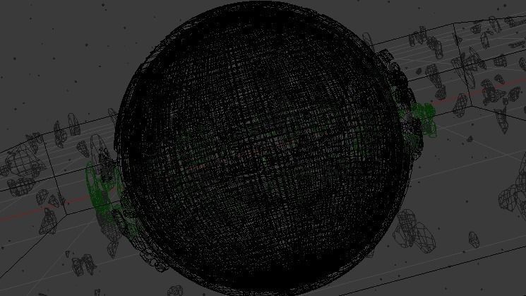 Planet bursting Low-poly 3D model_20