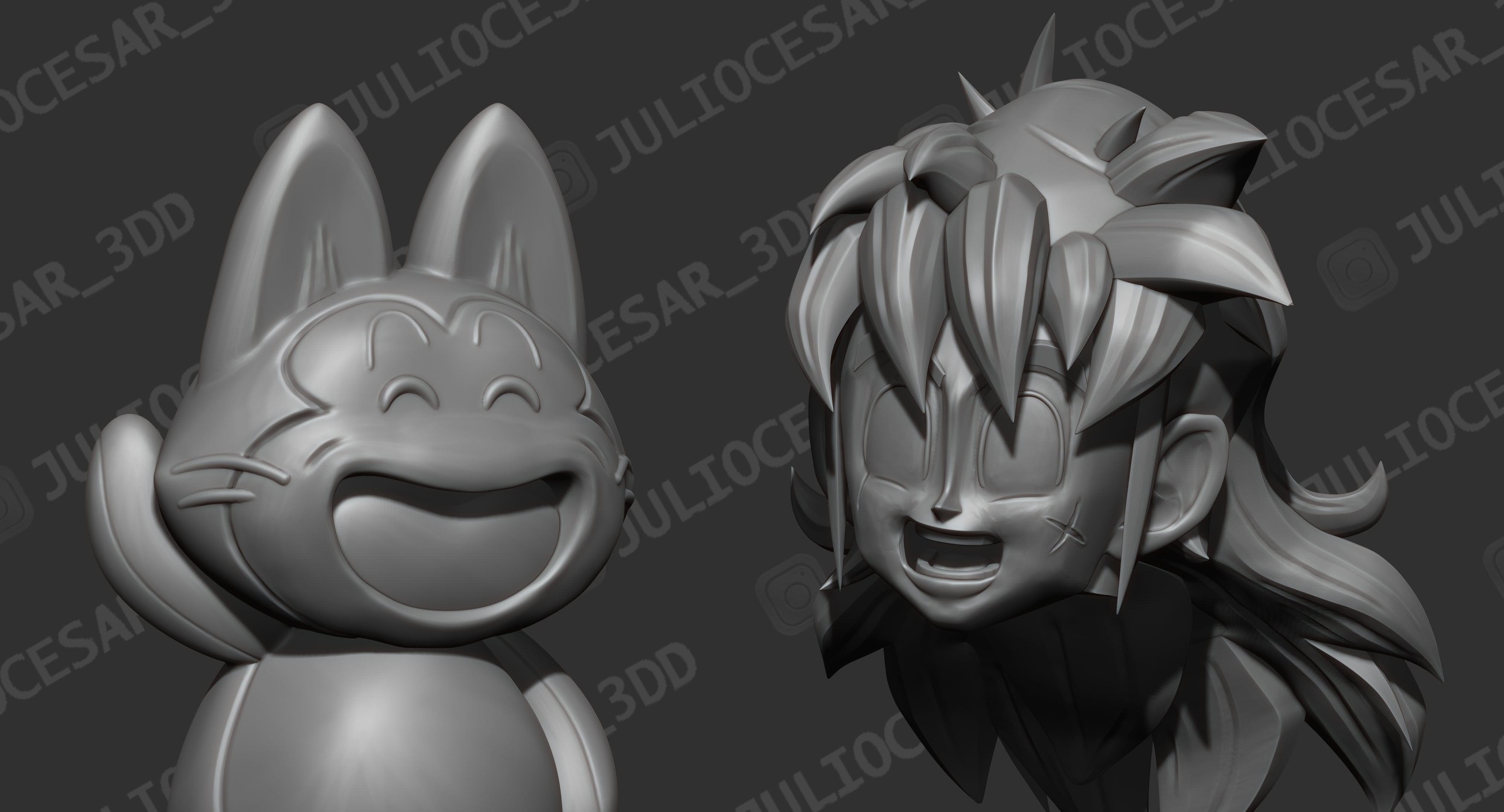 Dragon ball - Yamcha and Puar Free 3D print model_6