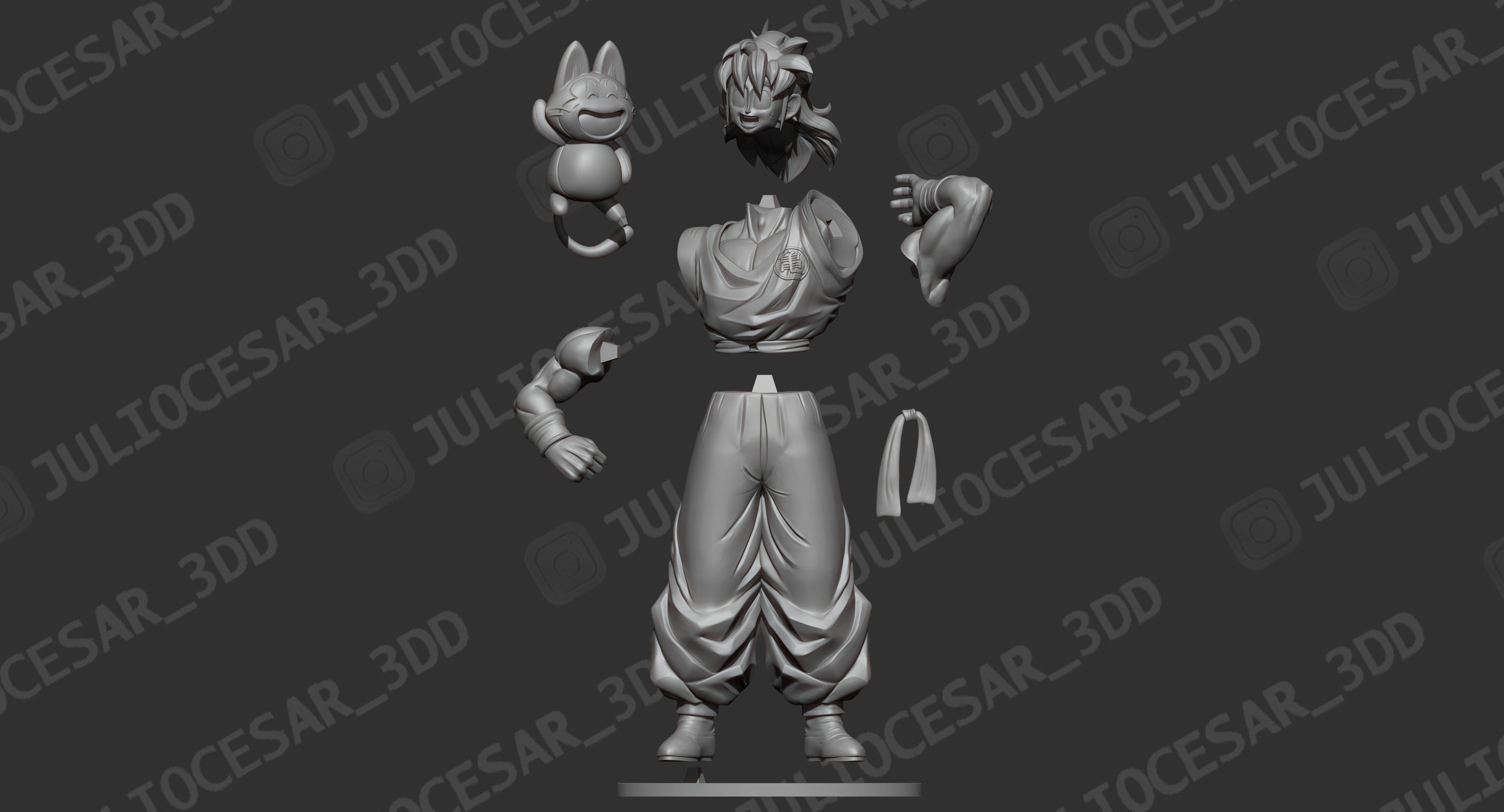 Dragon ball - Yamcha and Puar Free 3D print model_4