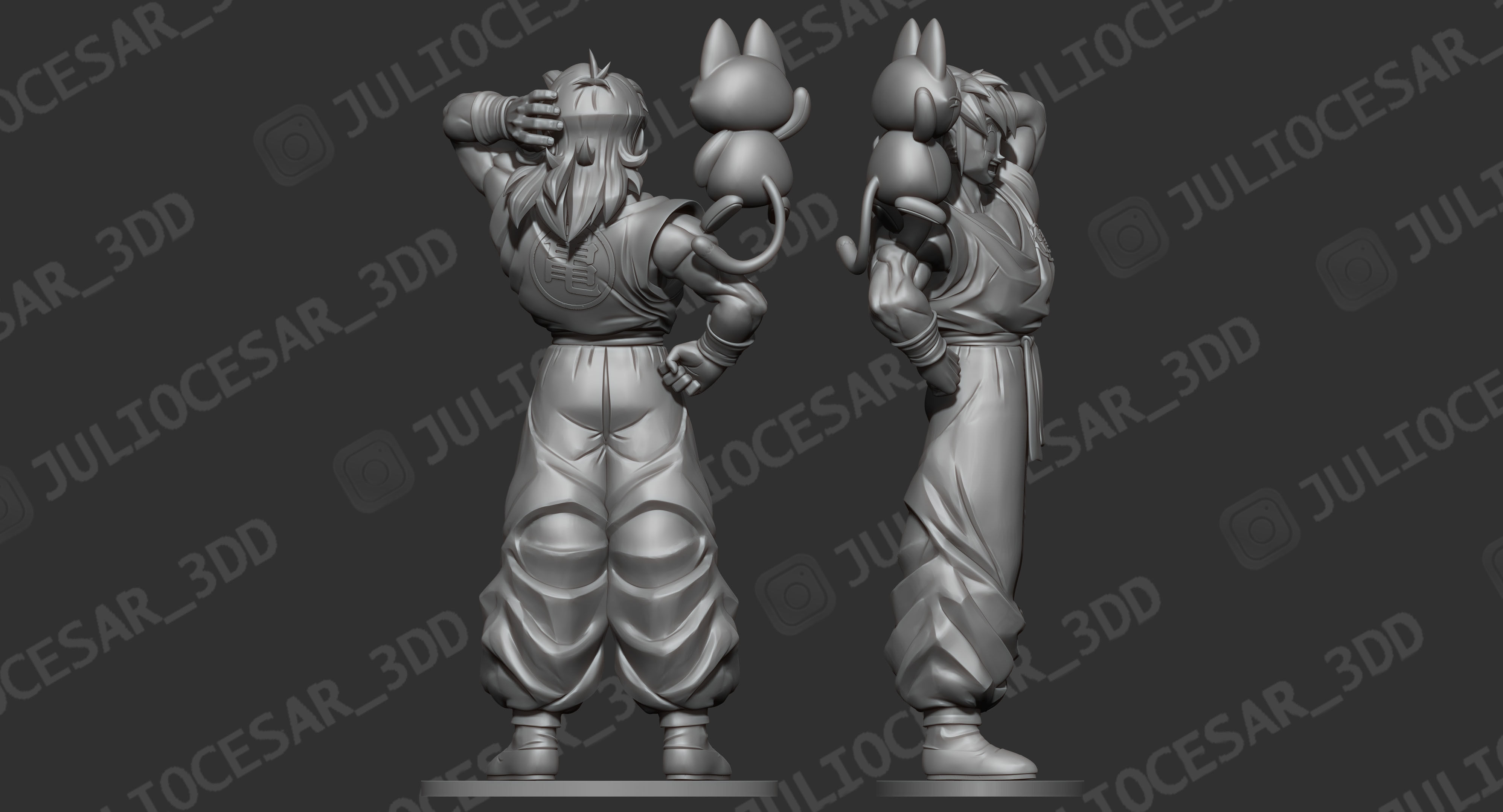 Dragon ball - Yamcha and Puar Free 3D print model_3