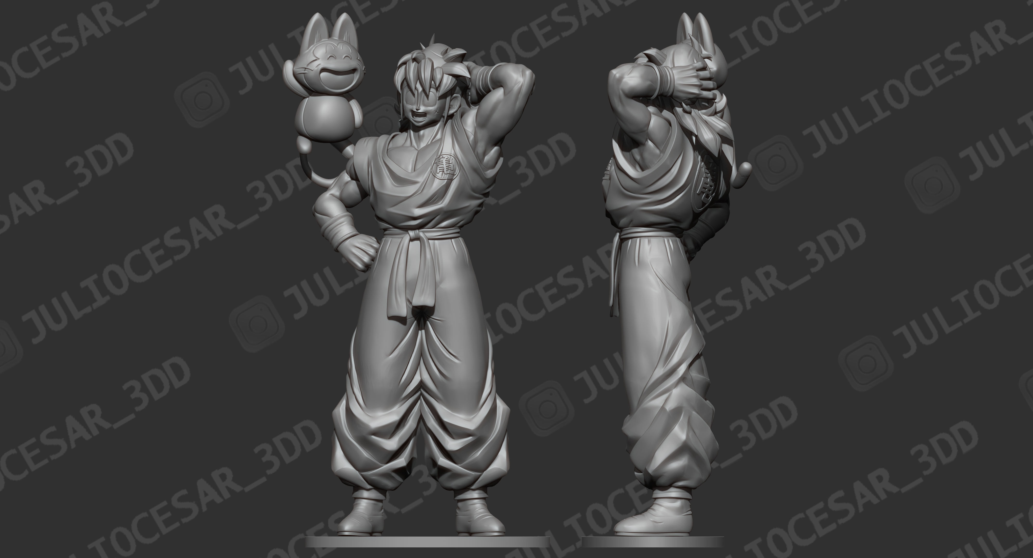Dragon ball - Yamcha and Puar Free 3D print model_2