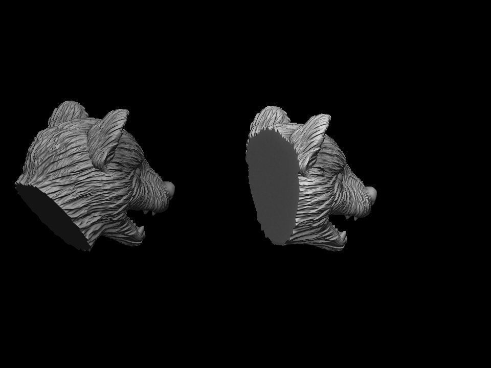 Marten head 3D print model 3D print model_23