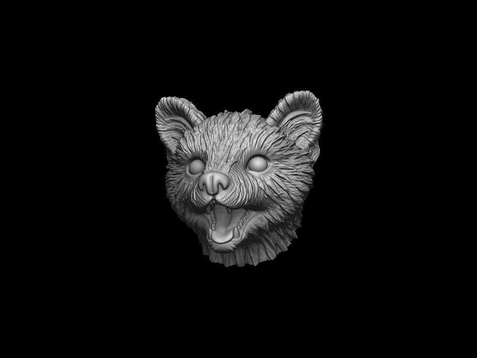 Marten head 3D print model 3D print model_4