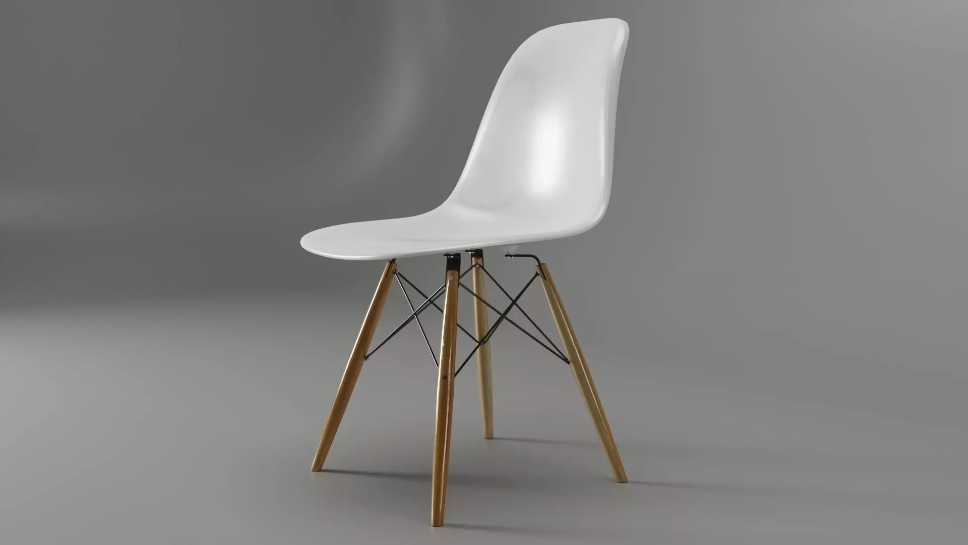 Eames Chair white 3D model_0