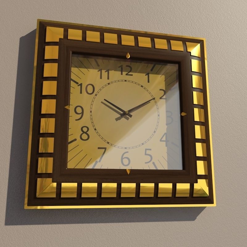 Wall clock 3D model_1