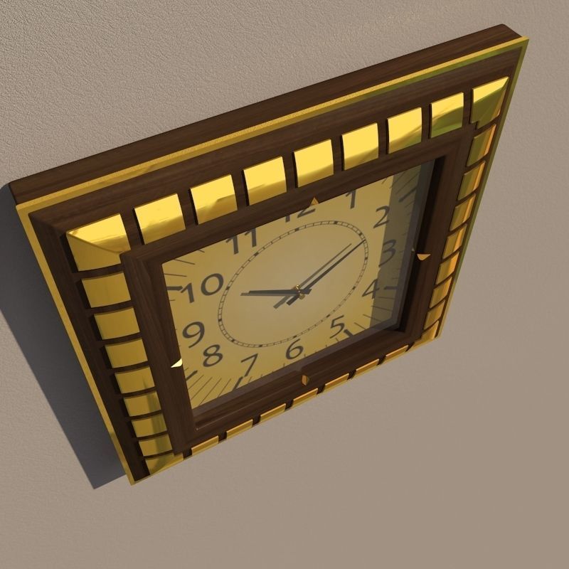 Wall clock 3D model_5