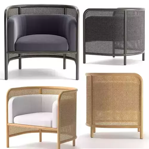 Fields Cane Back Accent Chair