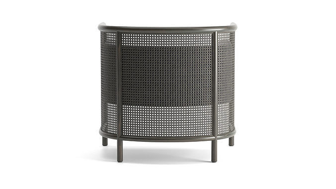 Fields Cane Back Accent Chair 3D model 4