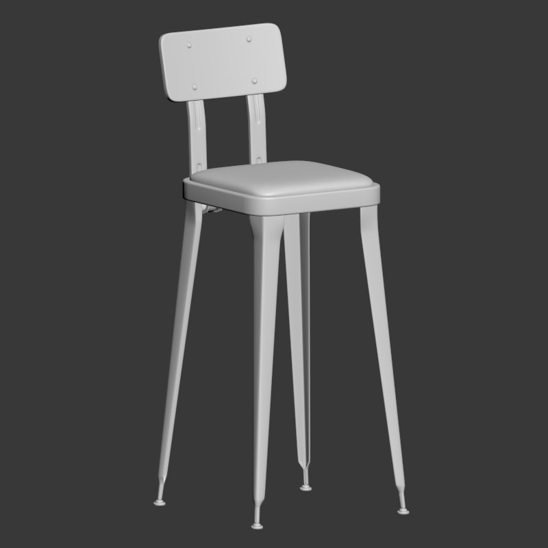 OCTANE BAR STOOL 3D model_2