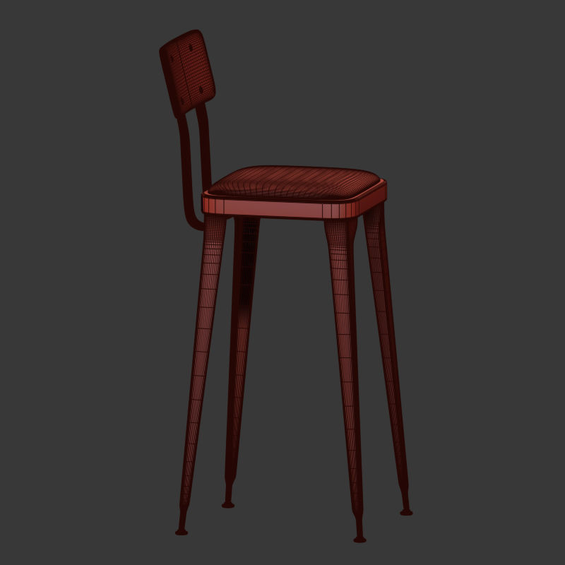 OCTANE BAR STOOL 3D model_4