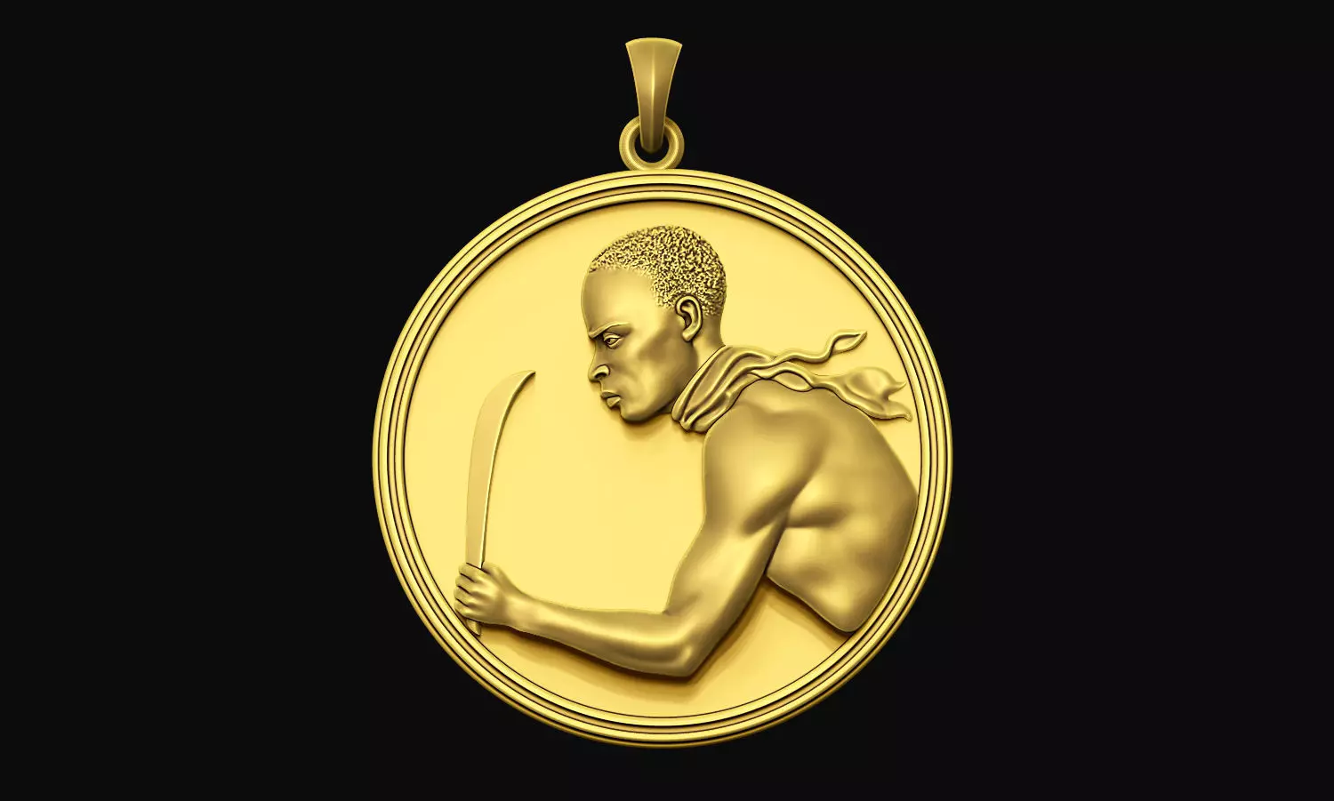 Mackandal Coin Pendant 3D print model