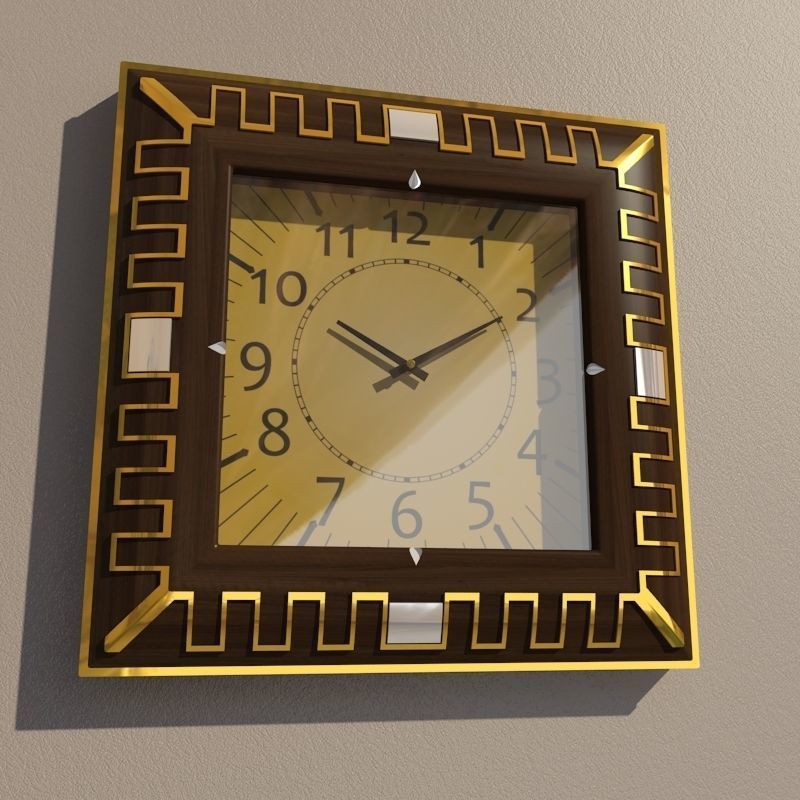 Wall clock 3D model_1