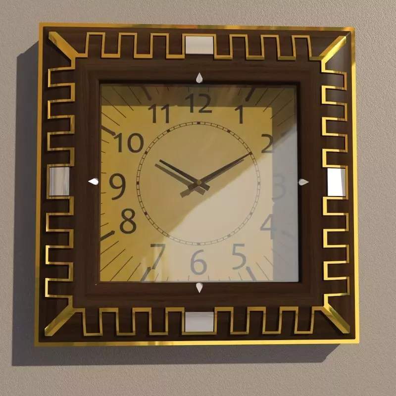 Wall clock 3D model_0