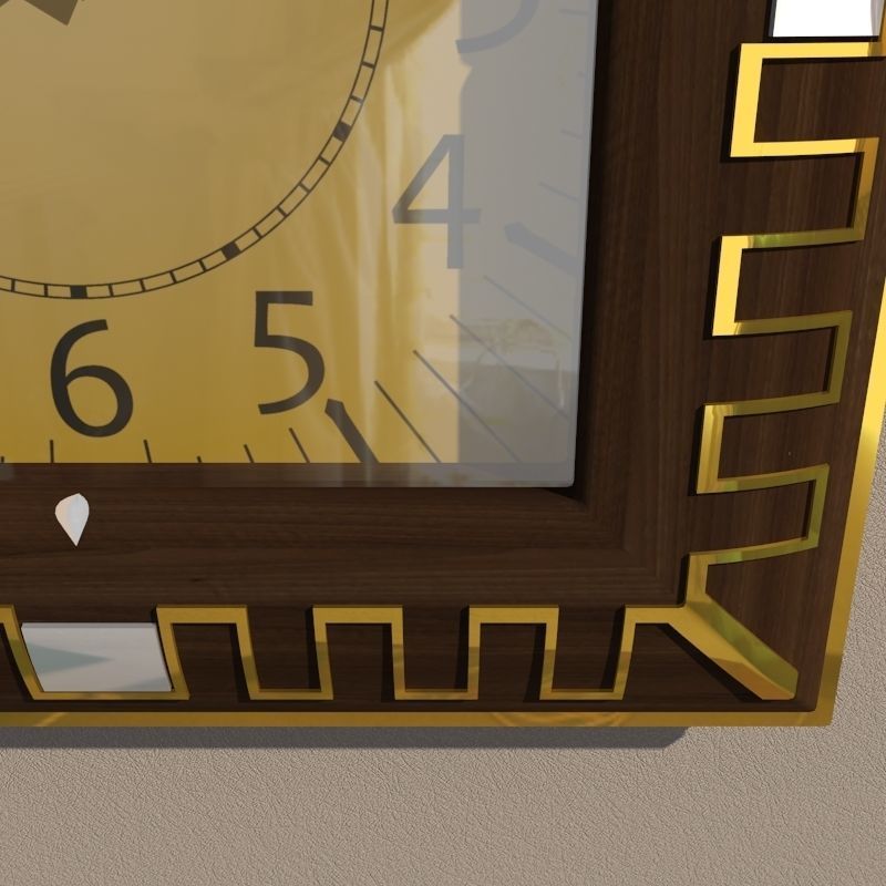 Wall clock 3D model_4