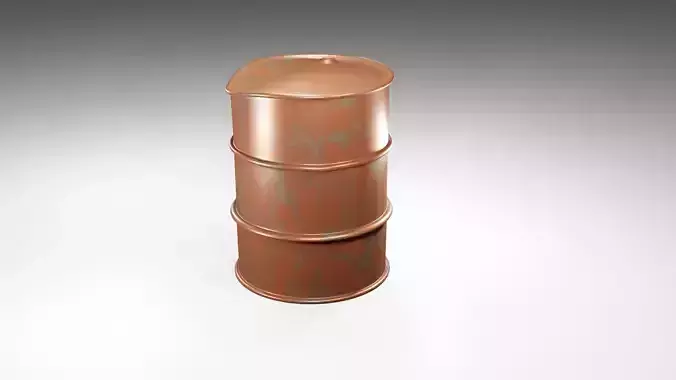 realistic barrel with rust 