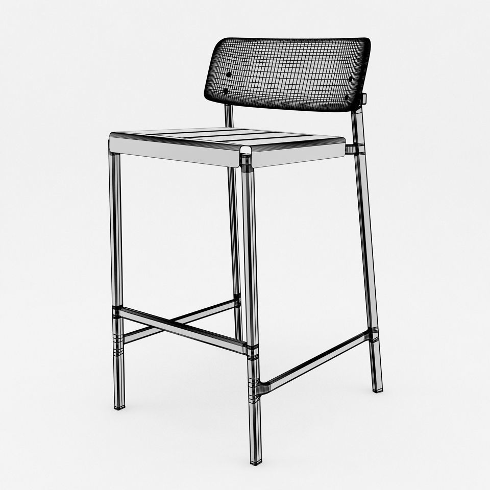 Emu Shine Barstool  3D model_4