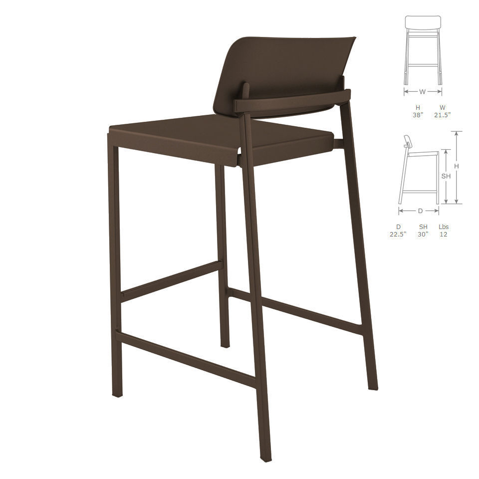 Emu Shine Barstool  3D model_3