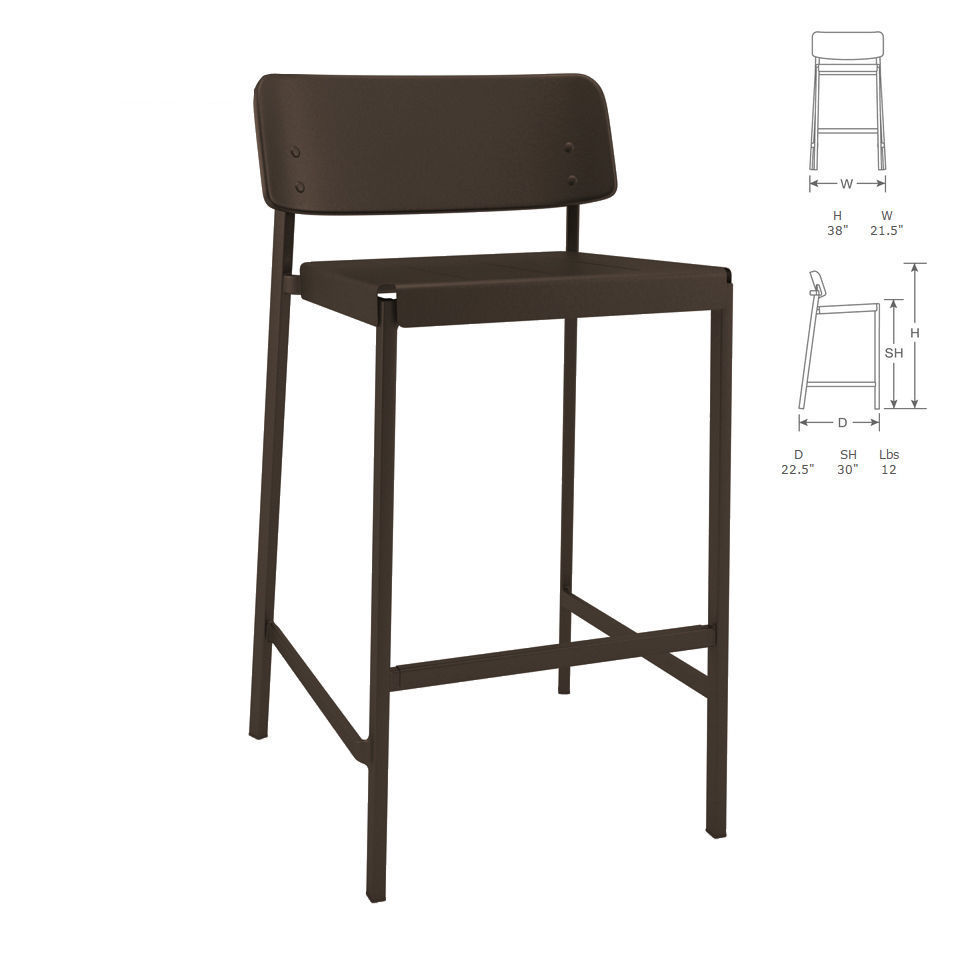 Emu Shine Barstool  3D model_1