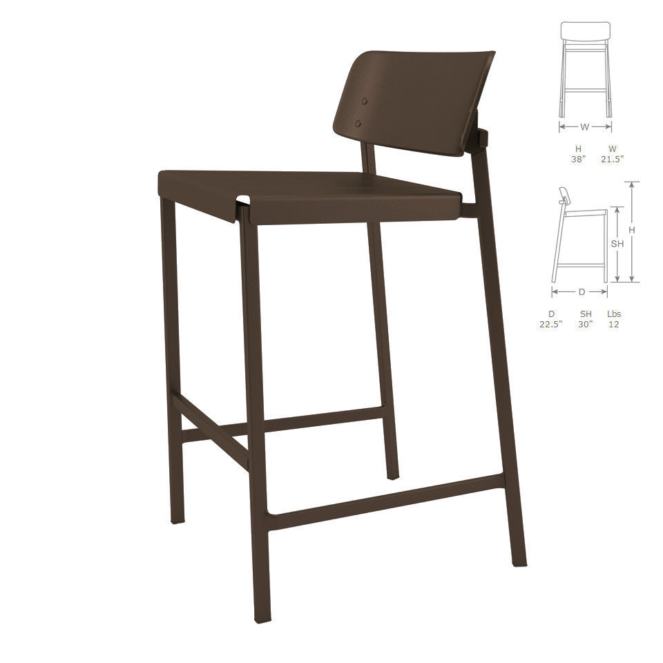 Emu Shine Barstool  3D model_2