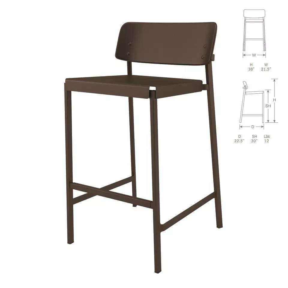 Emu Shine Barstool  3D model_0