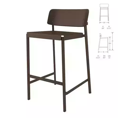 Emu Shine Barstool  3D model