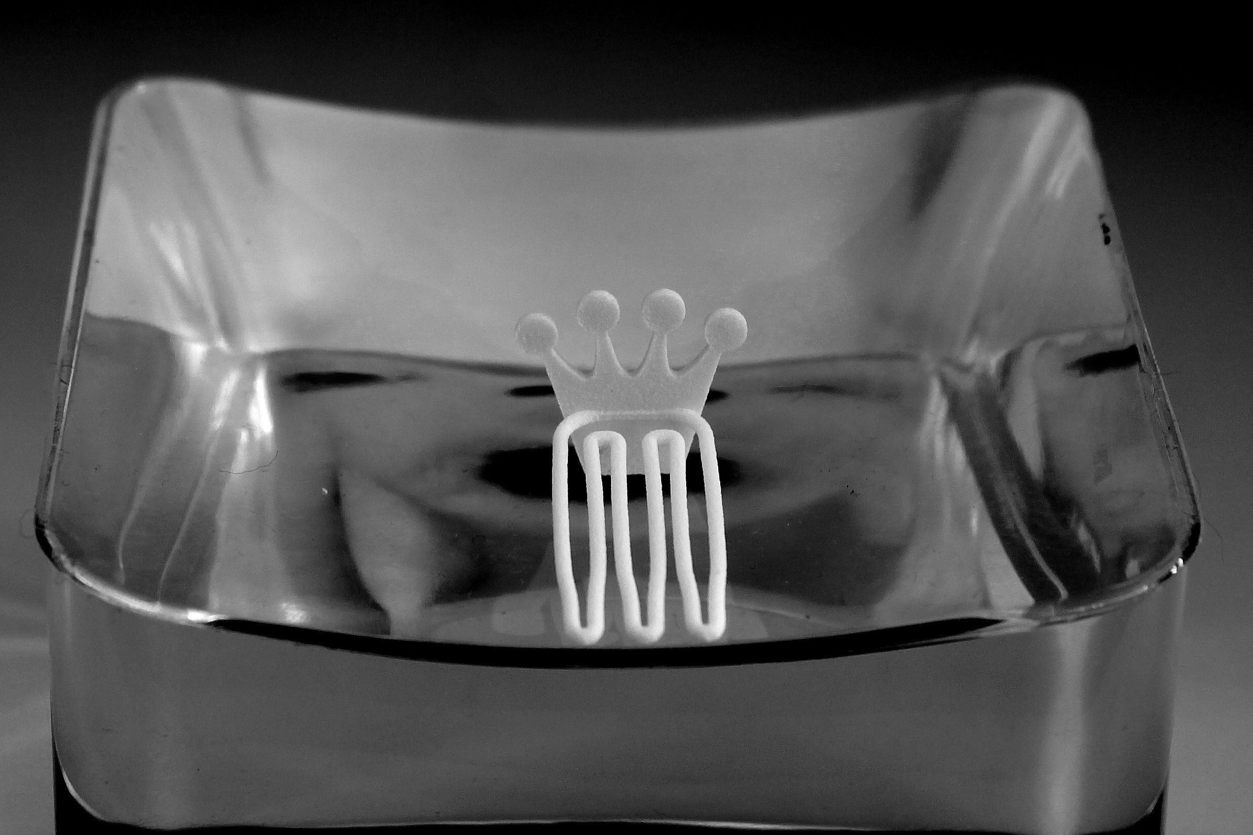 Crown for beard - front wearing 3D print model_4