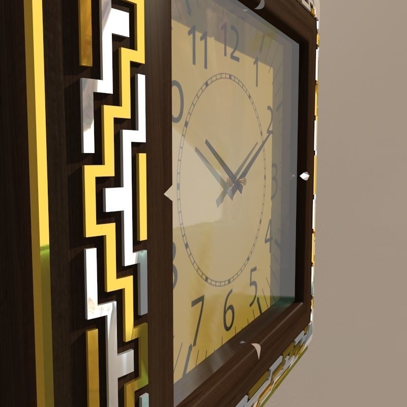 Wall clock 3D model_3