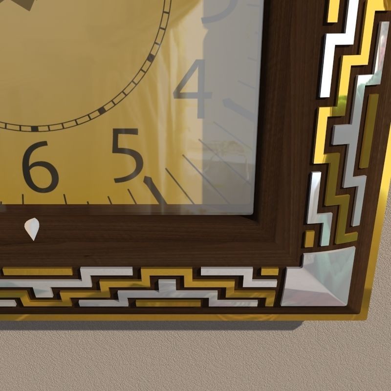 Wall clock 3D model_4